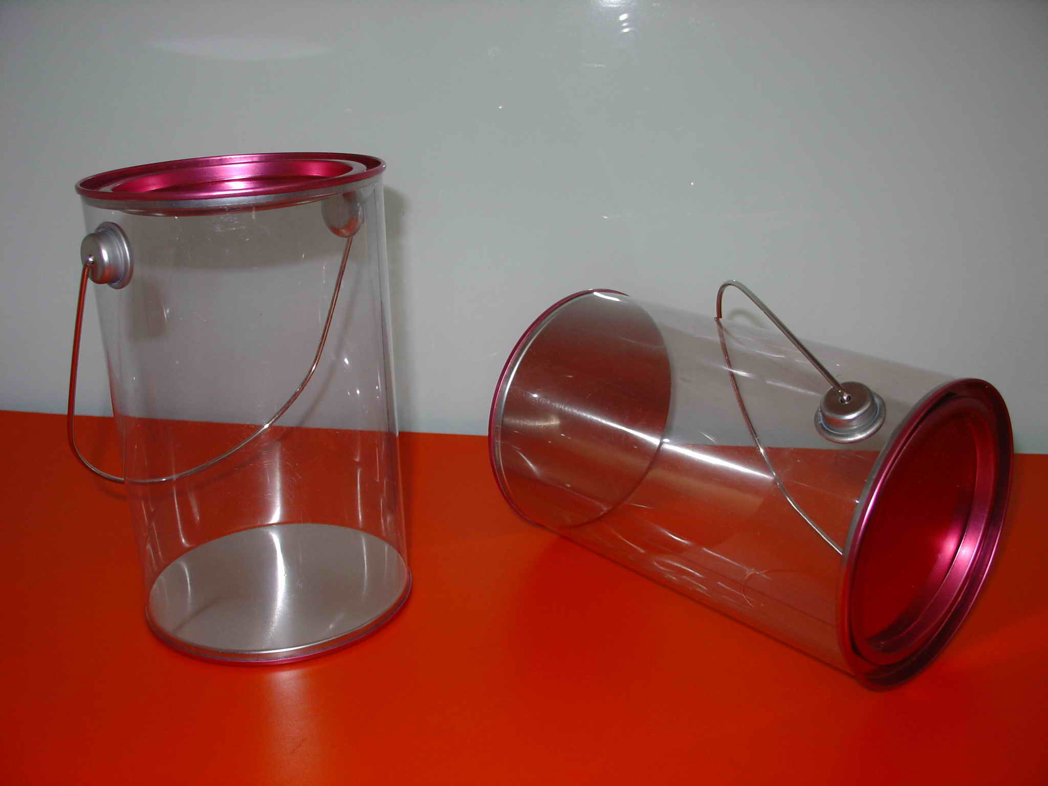 clear paint can,gift bucket,petg paint can,pvc bucket,pvc buckets,clear